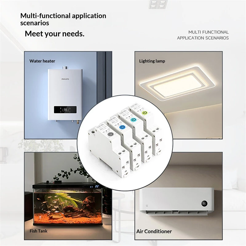 GEYA GYDZT-1PNL 63 Tuya Smart WiFi Circuit Breaker 1-63A Adjustable Energy Monitoring APP Remote Control for Home Monitoring — view 2