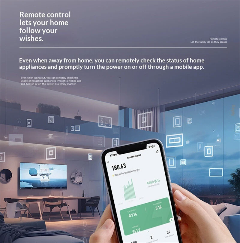 GEYA GYDZT-1PNL 63 Tuya Smart WiFi Circuit Breaker 1-63A Adjustable Energy Monitoring APP Remote Control for Home Monitoring — view 5