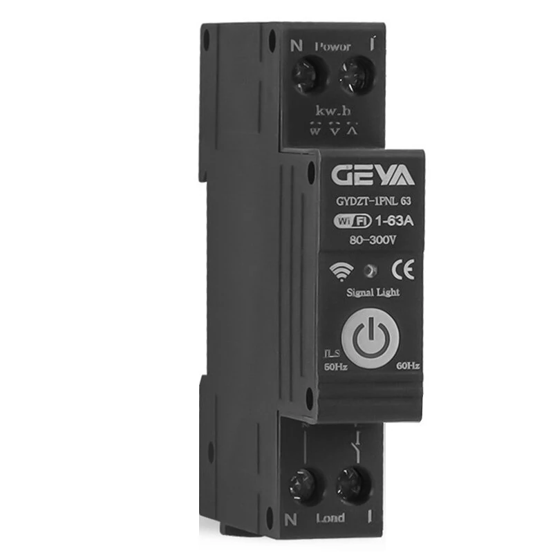 GEYA GYDZT-1PNL 63 Tuya Smart WiFi Circuit Breaker 1-63A Adjustable Energy Monitoring APP Remote Control for Home Monitoring — view 6