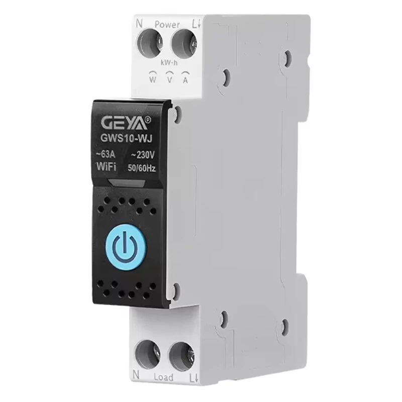 GEYA WiFi/ZigBee Tuya Smart Circuit Breaker MCB With Metering 63A DIN Rail Energy Monitoring APP & Voice Remote Control with Alexa Google Assistant Over Under Voltage Protection — view 7