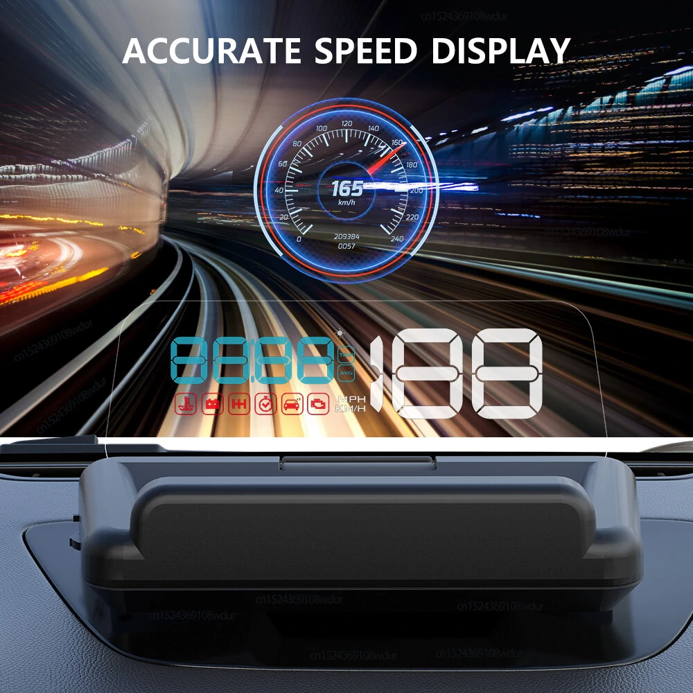 GEYIREN C500 Auto OBD2 HUD Head-Up Display EOBD Windshield Car Speedometer Projector Digital  For All Car — view 4