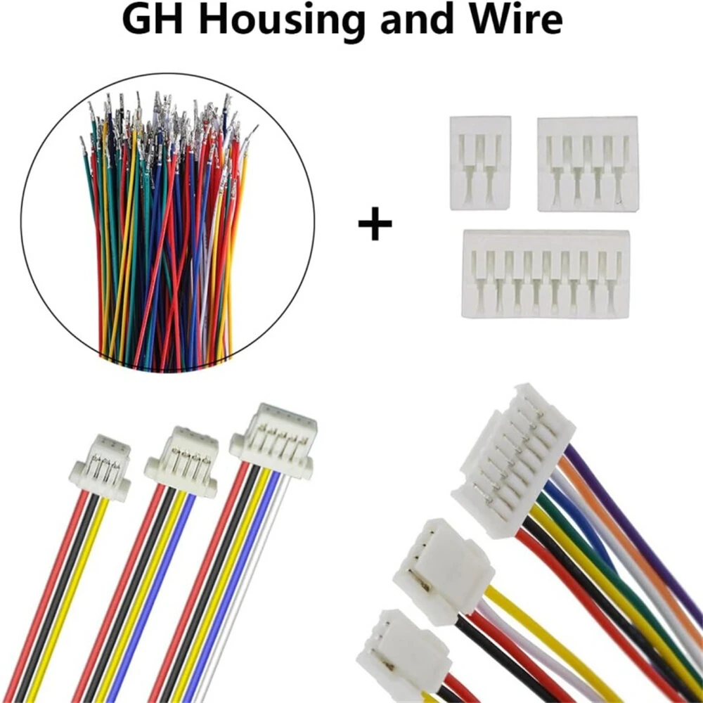 GH1.25MM Male Housing Connector Kit with Lock to DuPont 2.54MM Crimped Cables 20cm 26AWG Multi-color Wires for DIY Arduinos Projects and Prototyping — view 4