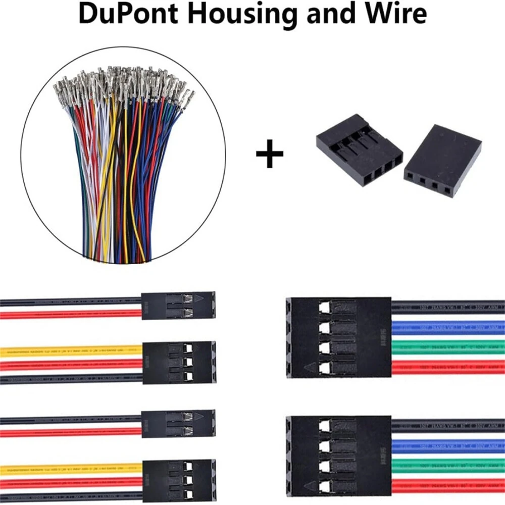 GH1.25MM Male Housing Connector Kit with Lock to DuPont 2.54MM Crimped Cables 20cm 26AWG Multi-color Wires for DIY Arduinos Projects and Prototyping — view 5