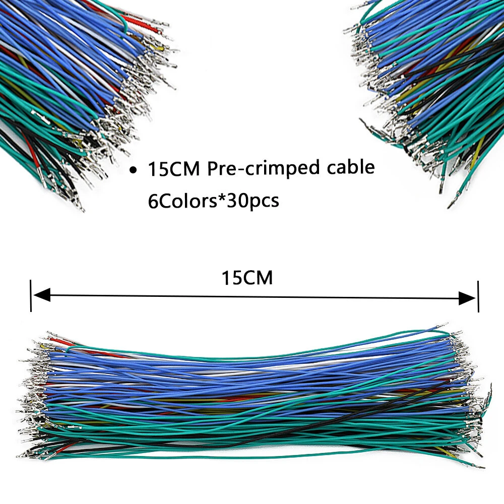 GH125MM Connector Housing Kit Pre Crimped 28AWG Silicone Wire Multicolor Cable Heat Shrink Tubing Electrical Wiring Accessories Electronics Assembly Prototyping — view 3