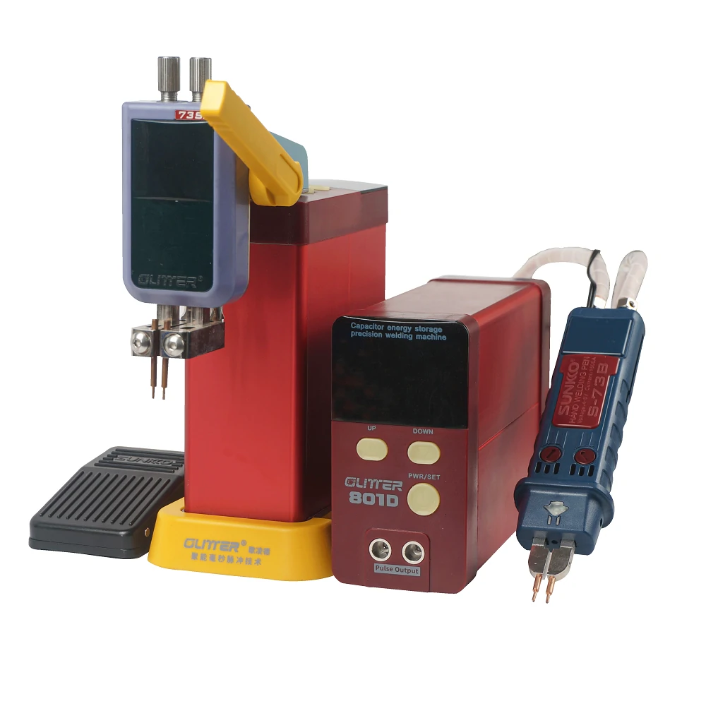 GLITTER 801D 220V 12KW Spot Welder High Power Energy Storage Capacitor Spot Welder 18650 Battery Pack Welding Machine EU Plug — view 3