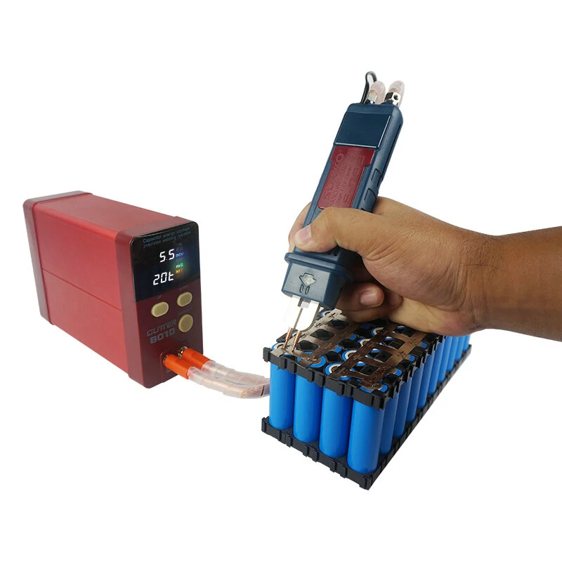 GLITTER 801D 220V 12KW Spot Welder High Power Energy Storage Capacitor Spot Welder 18650 Battery Pack Welding Machine EU Plug — view 6