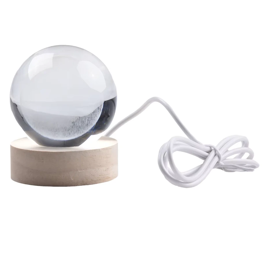 Glowing Crystal Ball 3d Engraved Small Crystal Ball Light Decoration Creative Gift Glowing Crystal Ball Suitable For Christmas Classmates And Children's Birthday — view 7