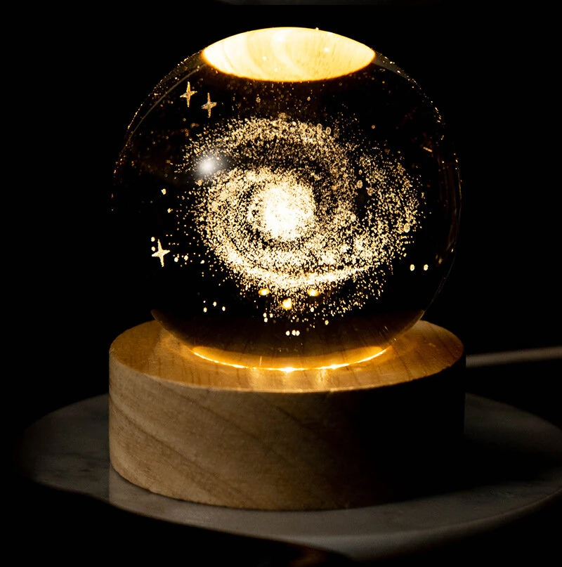 Glowing Crystal Ball 3d Engraved Small Crystal Ball Light Decoration Creative Gift Glowing Crystal Ball Suitable For Christmas Classmates And Children's Birthday — view 8