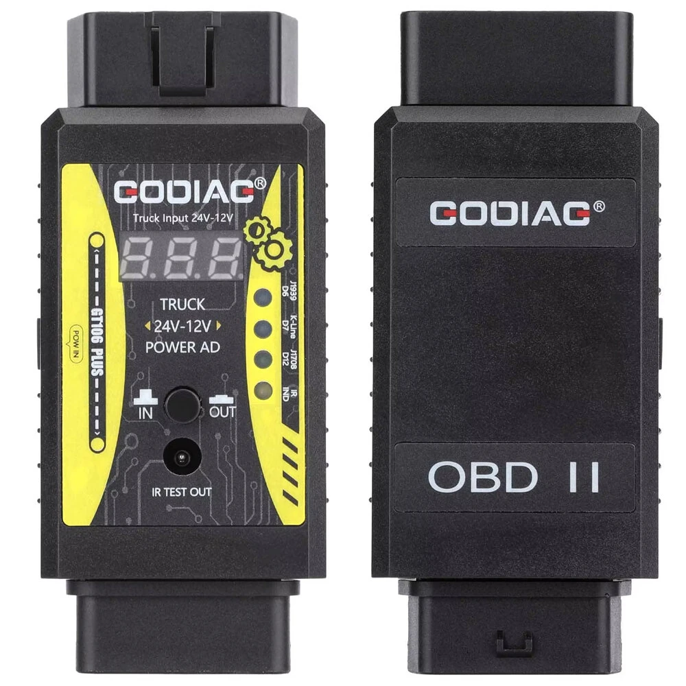 GODIAG GT106 PLUS 24V to 12V Heavy Duty Truck Adapter Fuel Fuel Injector Cleaning Testing Relay Testing for Cars Trucks — view 2