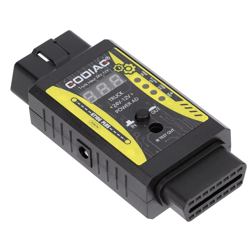 GODIAG GT106 PLUS 24V to 12V Heavy Duty Truck Adapter Fuel Fuel Injector Cleaning Testing Relay Testing for Cars Trucks — view 3