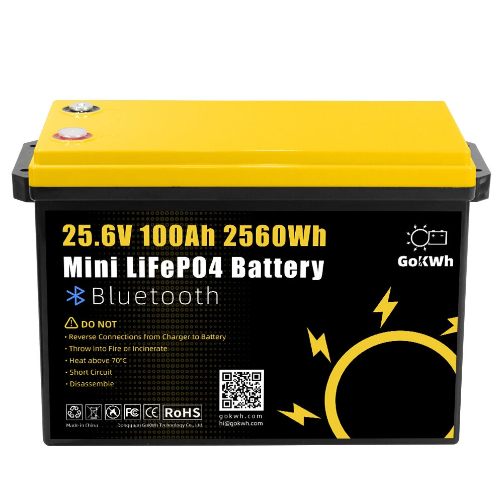 Gokwh 24V 100Ah LCD Energy Storage Box 2560Wh  Solar Lithium Ion LiFePO4(LFP)  Battery for RV Boat Home Energy Storage — view 2