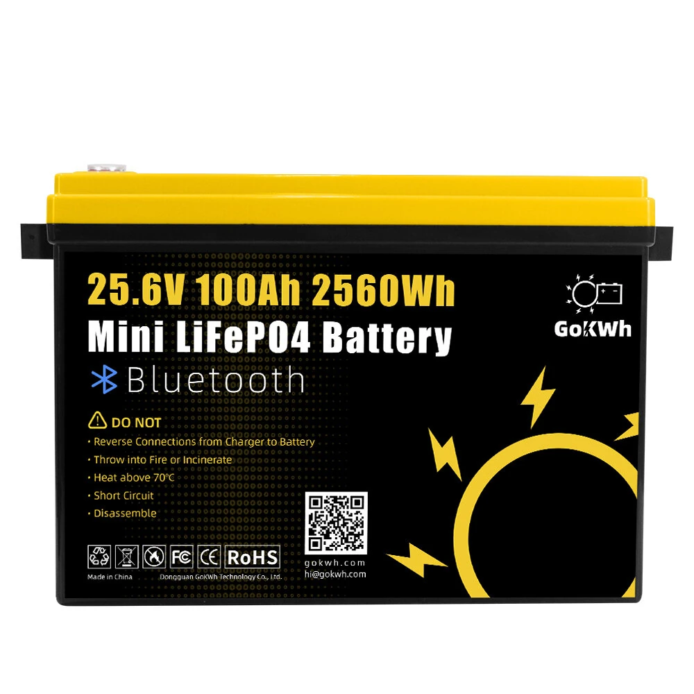 Gokwh 24V 100Ah LCD Energy Storage Box 2560Wh  Solar Lithium Ion LiFePO4(LFP)  Battery for RV Boat Home Energy Storage — view 7