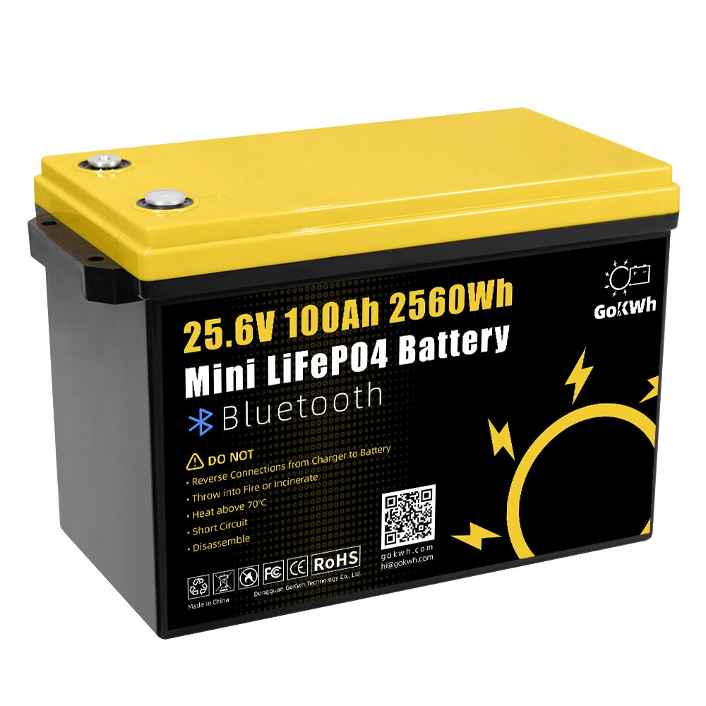 Gokwh 24V 100Ah LCD Energy Storage Box 2560Wh  Solar Lithium Ion LiFePO4(LFP)  Battery for RV Boat Home Energy Storage — view 8