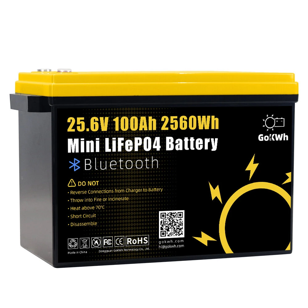 Gokwh 24V 100Ah LCD Energy Storage Box 2560Wh  Solar Lithium Ion LiFePO4(LFP)  Battery for RV Boat Home Energy Storage — view 9