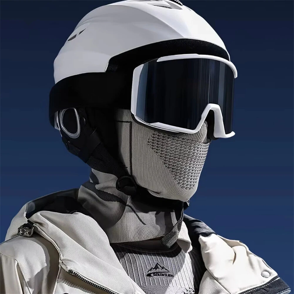 Golovejoy 1pcs Winter Cycling Balaclava Outdoor Skiing Motorcycle Warm Headwear Neck Face Protector Hiking Climbing Windproof Breathable Mask — view 11