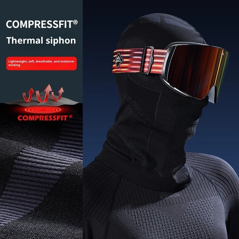 Golovejoy 1pcs Winter Cycling Balaclava Outdoor Skiing Motorcycle Warm Headwear Neck Face Protector Hiking Climbing Windproof Breathable Mask — view 5