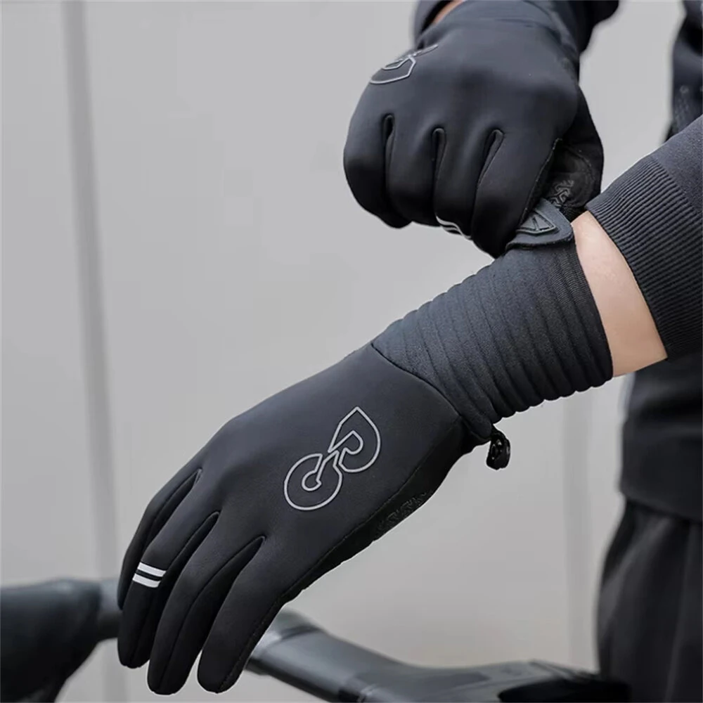 Golovejoy Winter Cycling Gloves for Men Women Outdoor Sports Windproof Waterproof Fleece Warm Non-slip Shock Absorption Bike Gloves — view 8
