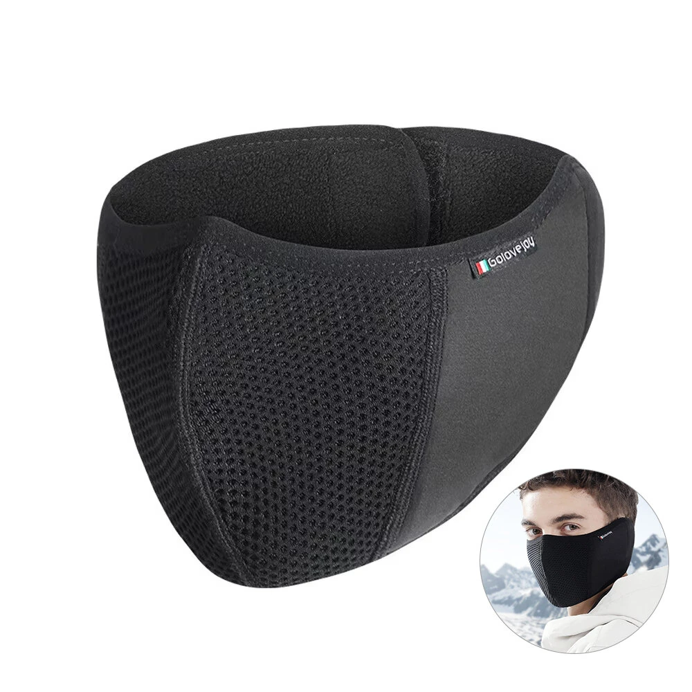 Golovejoy Winter Warm Cycling Mask Ear Protection Outdoor Comfort Windproof Thermal Earmuffs Face Cover for Skiing Riding