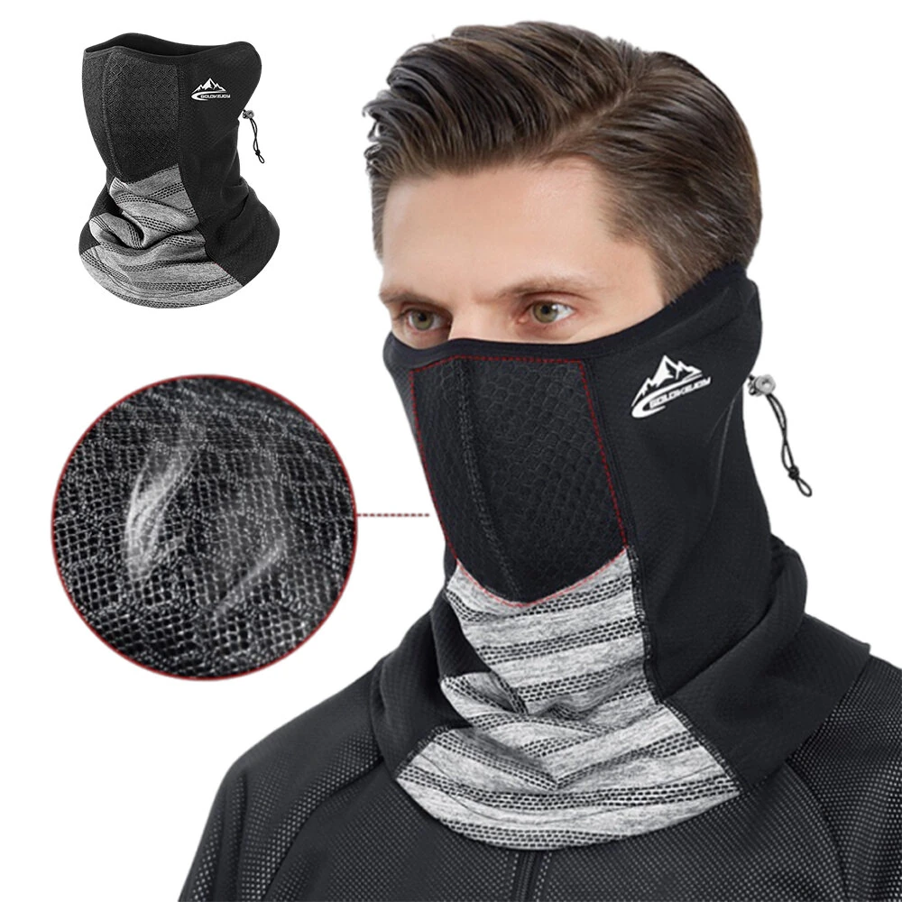 Golovejoy Winter Warm Face Mask Adjustable Neck Gaiter Windproof Outdoor Head Cover for Skiing Cycling Cold Weather Comfortable Face Scarf — Golovejoy