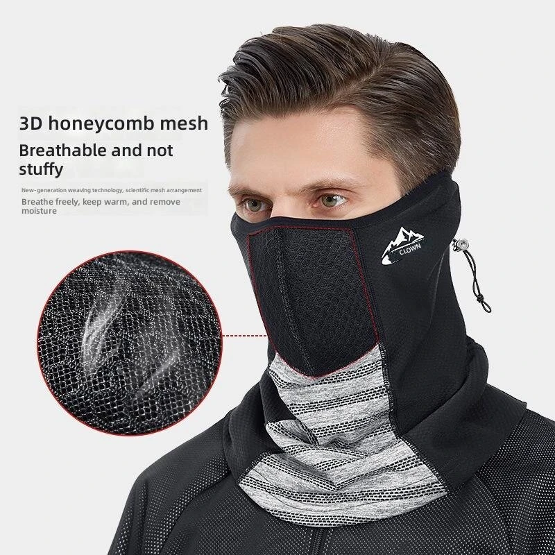 Golovejoy Winter Warm Face Mask Adjustable Neck Gaiter Windproof Outdoor Head Cover for Skiing Cycling Cold Weather Comfortable Face Scarf — view 3