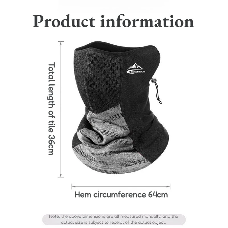 Golovejoy Winter Warm Face Mask Adjustable Neck Gaiter Windproof Outdoor Head Cover for Skiing Cycling Cold Weather Comfortable Face Scarf — view 8