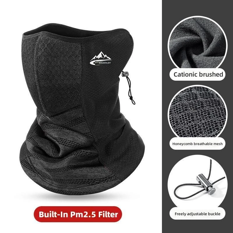Golovejoy Winter Warm Face Mask Adjustable Neck Gaiter Windproof Outdoor Head Cover for Skiing Cycling Cold Weather Comfortable Face Scarf — view 9