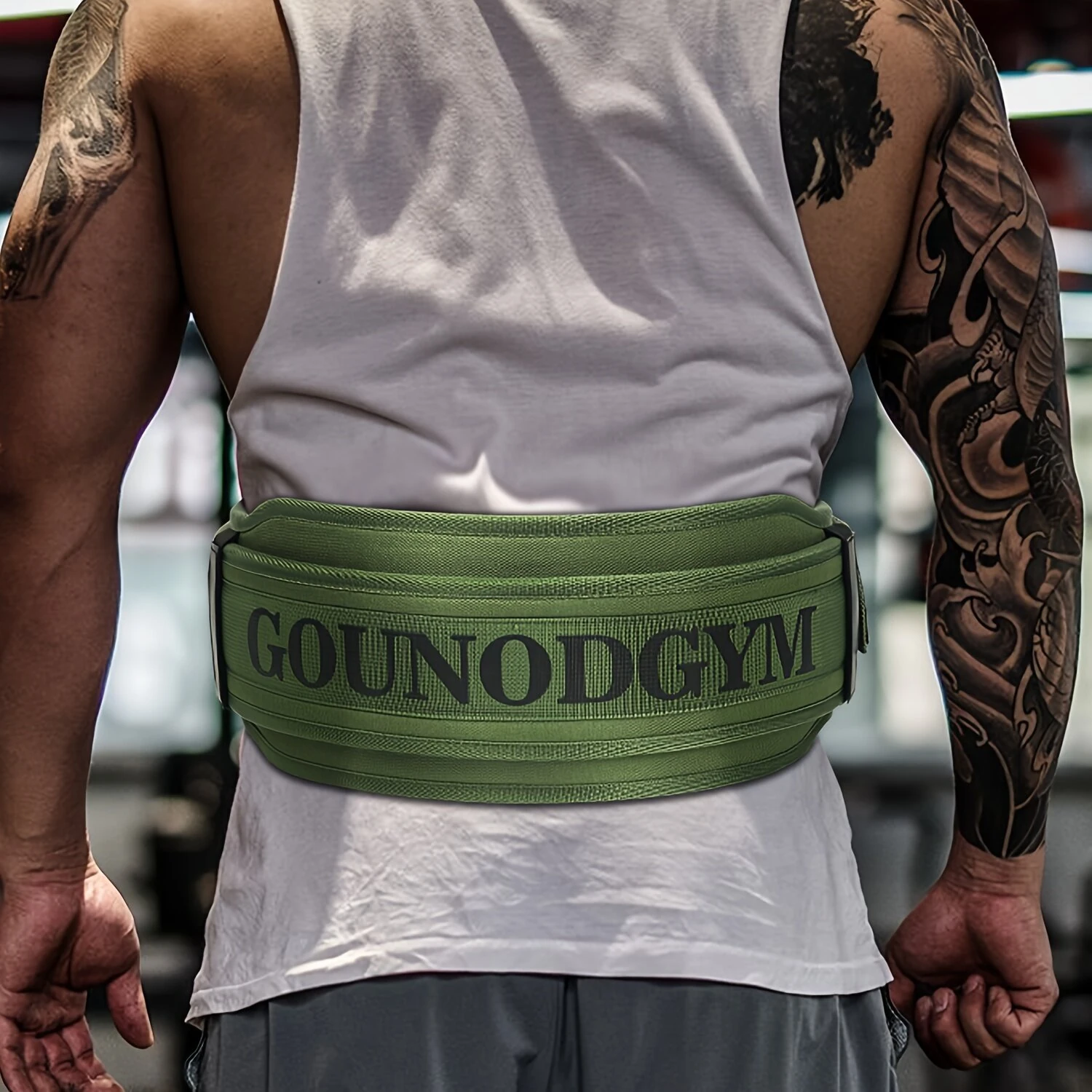 GOUNOD Powerlifting Belt for Deadlift Squat Weightlifting Training Waist Support High-intensity Exercise Training Lower Back Protection — view 6