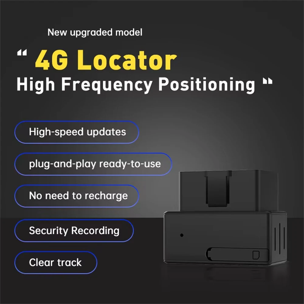 GPS 4G Locator Vehicle Tracker High Accuracy Real-Time Tracking Plug-and-Play OBD Locator Multiple Intelligent Alarms Fleet Management — view 2
