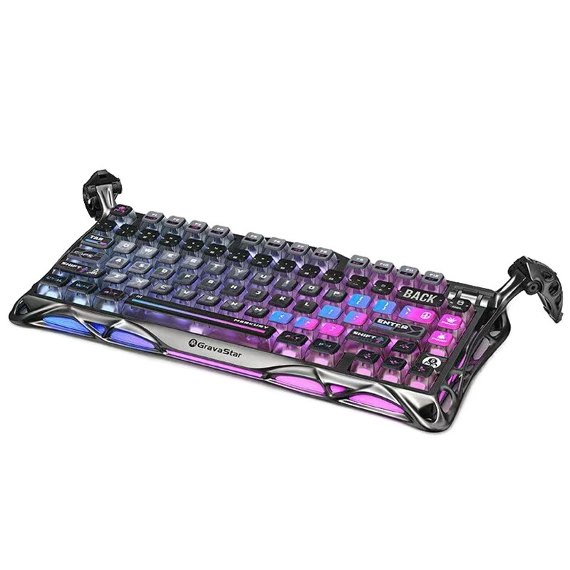 Gravastar Mercurys K1 PRO Mechanical Keyboard Tri-mode Hot Swappable Gasket RGB Aluminum Alloy 75% Layout Customized Wireless Gaming Keyboard
