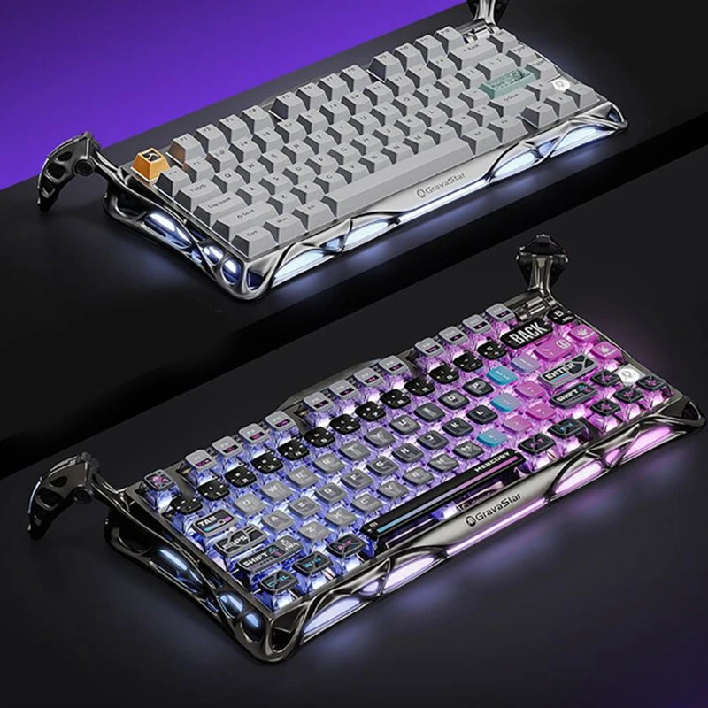 Gravastar Mercurys K1 PRO Mechanical Keyboard Tri-mode Hot Swappable Gasket RGB Aluminum Alloy 75% Layout Customized Wireless Gaming Keyboard — view 2