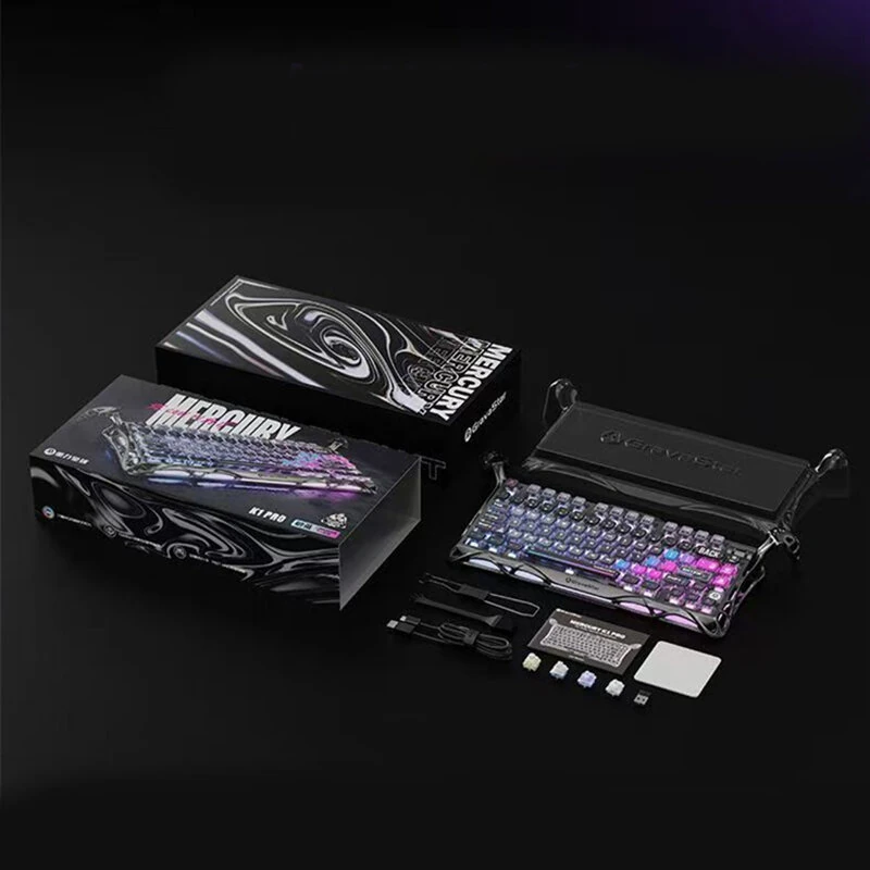 Gravastar Mercurys K1 PRO Mechanical Keyboard Tri-mode Hot Swappable Gasket RGB Aluminum Alloy 75% Layout Customized Wireless Gaming Keyboard — view 4