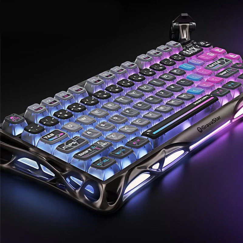 Gravastar Mercurys K1 PRO Mechanical Keyboard Tri-mode Hot Swappable Gasket RGB Aluminum Alloy 75% Layout Customized Wireless Gaming Keyboard — view 6