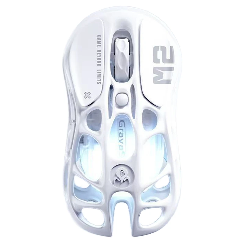Gravastar Mercurys M2 Gaming Mouse PAW3395 Sensor Tri-mode Skeletal frame Design RGB Lights 26000DPI 5 Programmable Buttons 1KHz Polling Rate Wireless Mouse — image 1