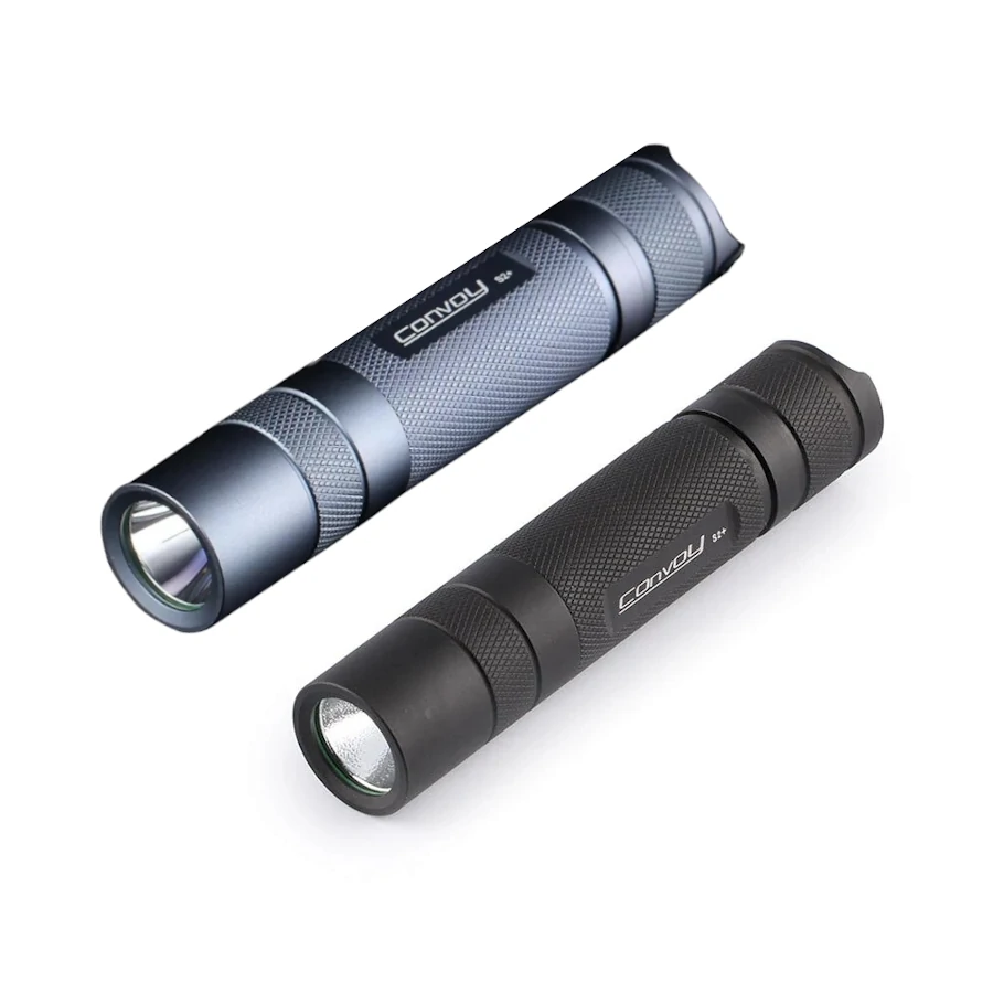 Grey Convoy S2+ SST20 7135*8 12-Group Modes 5000K LED Flashlight 18650 Camping Light Hunting Emergency Lantern Flashlight — Convoy
