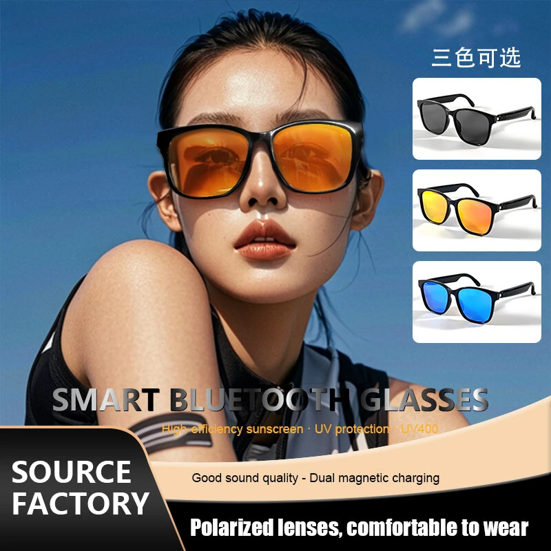 GS08 Smart bluetooth 5.3 Glasses Touch Control UV400 Protection IPX5 Waterproof 3D Stereo Sound Magnetic Charging for Outdoor Sports Activities — view 2
