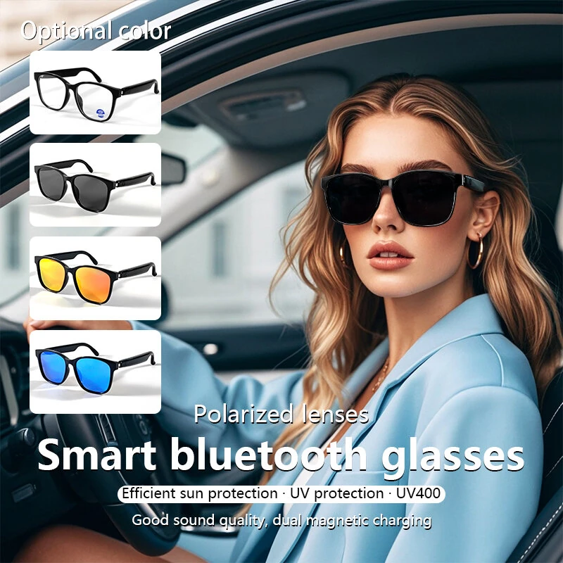 GS08 Smart bluetooth 5.3 Glasses Touch Control UV400 Protection IPX5 Waterproof 3D Stereo Sound Magnetic Charging for Outdoor Sports Activities — view 7