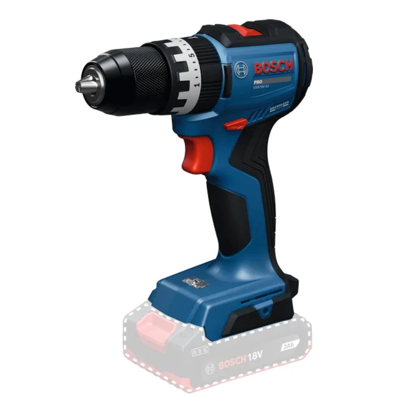GSB18V-52 for BOSCH Professional Cordless Combi Drill 18V Brushless Motor 52 N.m Max Torque Compact Drill Driver with Metal Chuck — view 2