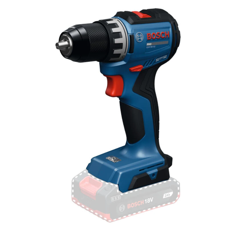 GSR18V-52 for BOSCH Cordless Drill Driver with Toolbox 18V 25/52/70 Nm Torque 0-500/0-1900 rpm Brushless Motor Keyless Metal Chuck — view 2