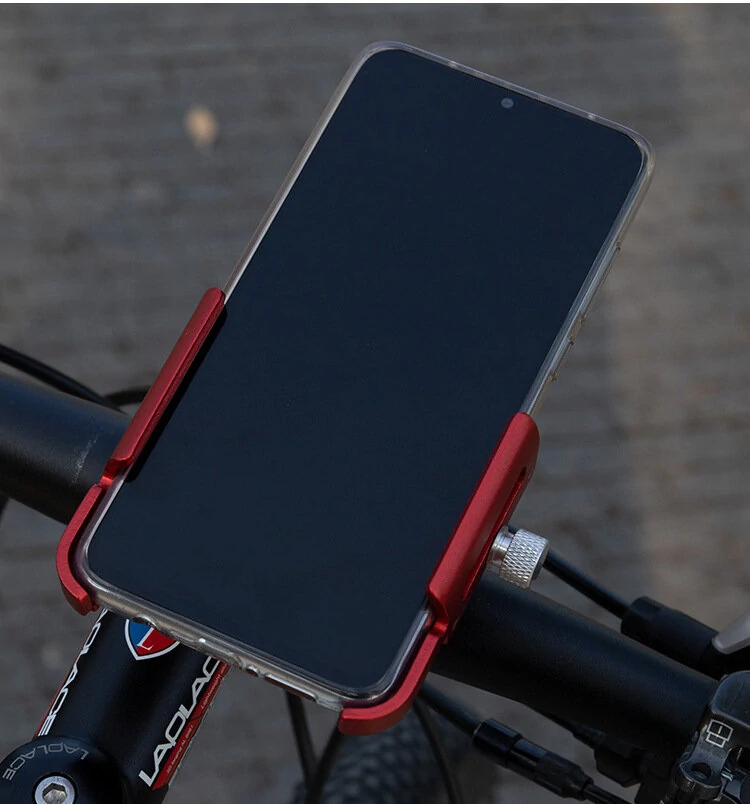 GUB P30 Bike Holder Aluminum Alloy 360° Adjustable Sturdy Anti-fall 0.2kg Lightweight Handlebar Holder for Motorcycle Bicycle Scooter Bracket - Red — view 4