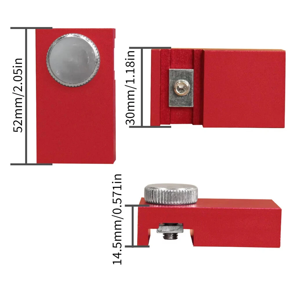 Guide Rail Adjustable Lockable Stop Compatible with Track Saws Jigsaws Miter Saws Planers Precision Cutting Tool — view 4