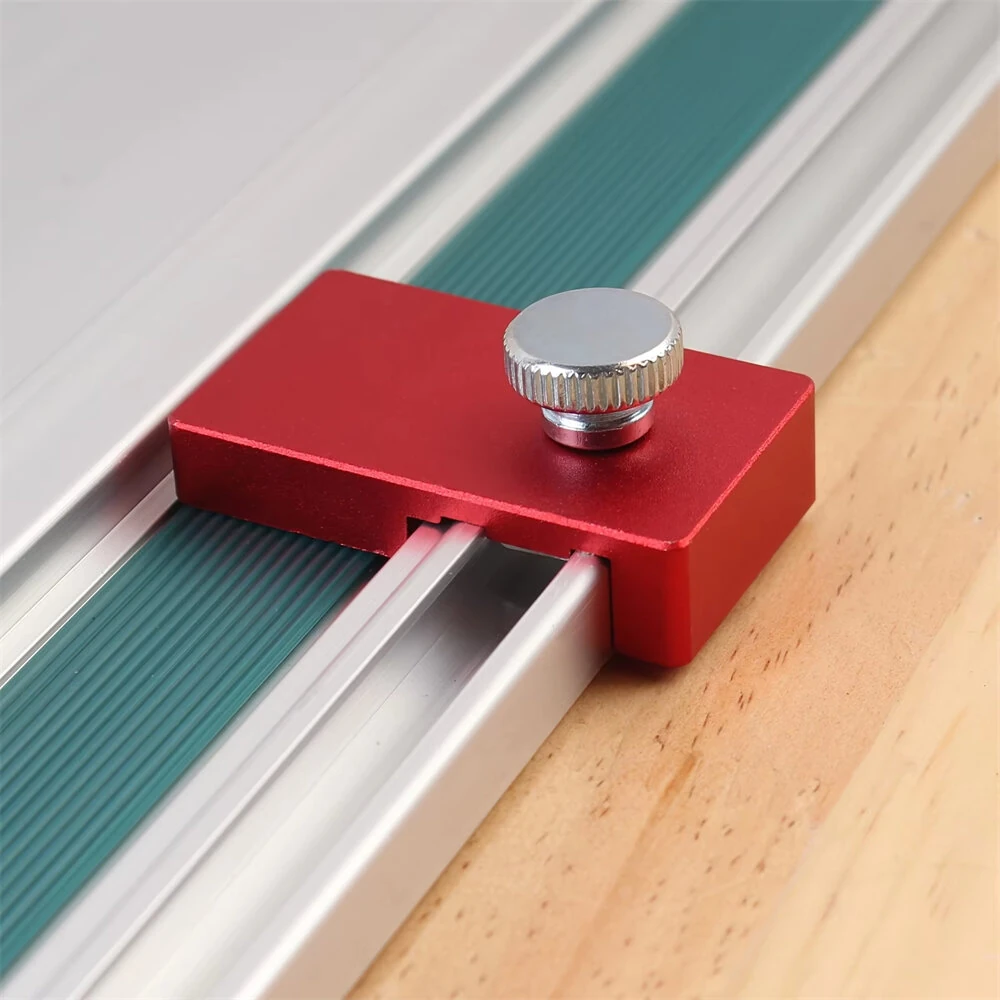 Guide Rail Adjustable Lockable Stop Compatible with Track Saws Jigsaws Miter Saws Planers Precision Cutting Tool — view 5