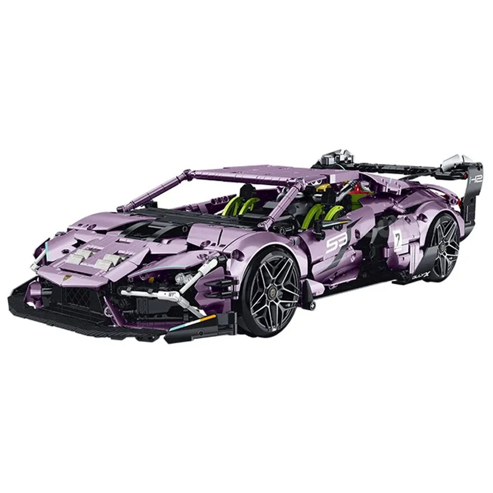 GULY 10653 MOC Technology 1/10 Creative Supercar Model Building Block Remote Control Car 2074Pcs City DIY Brick Adult Toy Gift — view 5