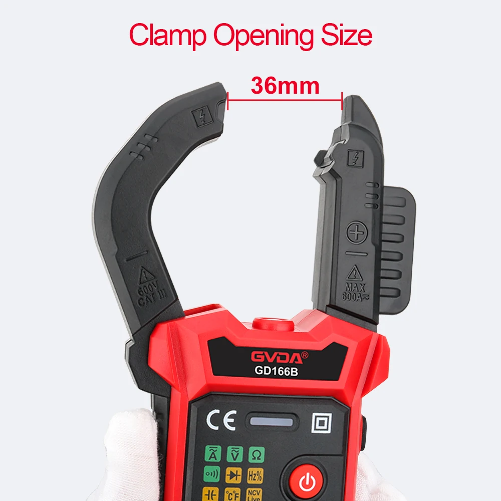 GVDA Digital Clamp Meter Multimeter Auto Range True RMS NCV DC AC Voltage Inrush Current Temperature Tester Automatic Voltmeter GD166A/GD166B/GD168B — view 10