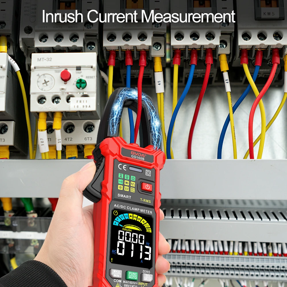 GVDA Digital Clamp Meter Multimeter Auto Range True RMS NCV DC AC Voltage Inrush Current Temperature Tester Automatic Voltmeter GD166A/GD166B/GD168B — view 6
