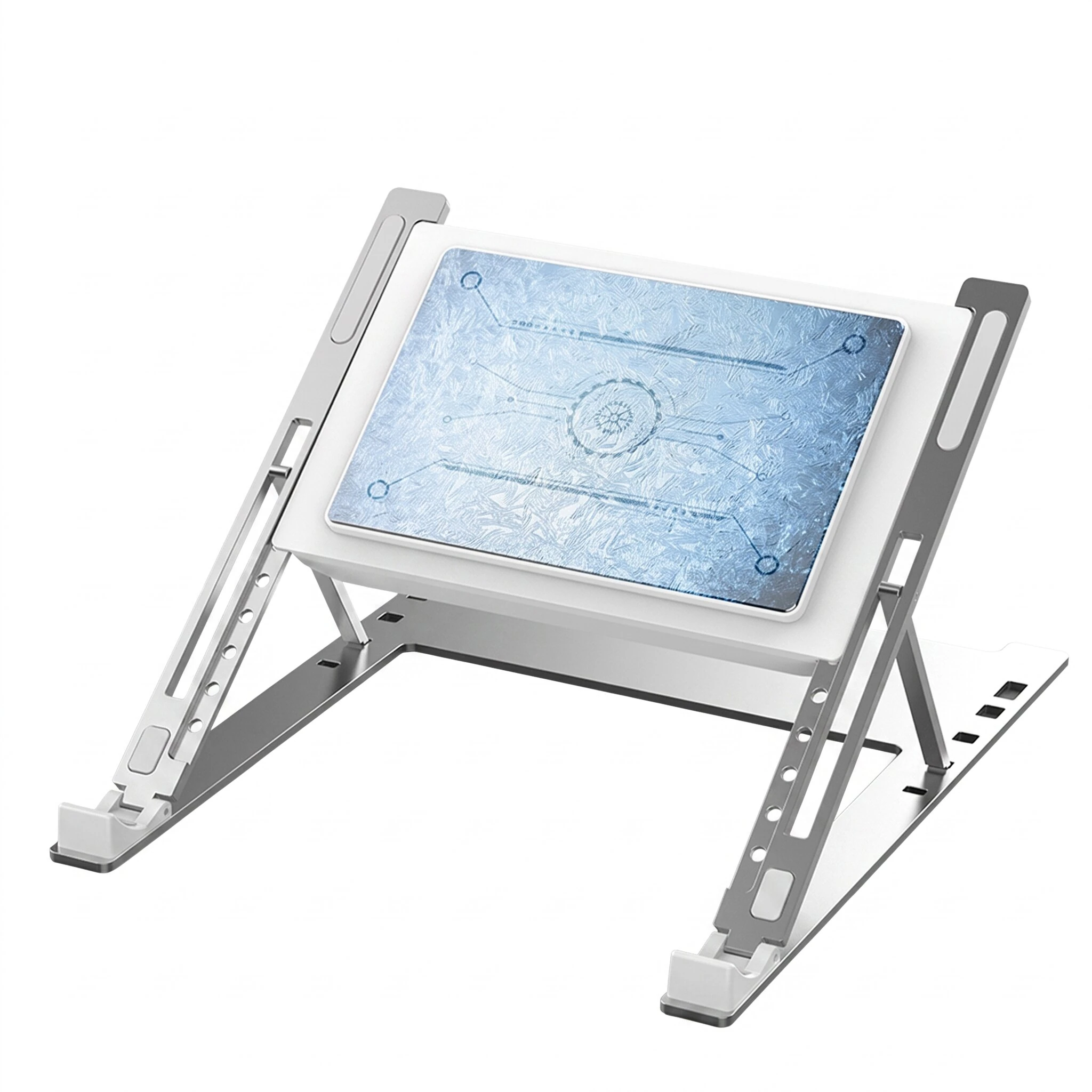 H1-MAX 2800RPM Semiconductor Laptop Cooling Pad Fast Gaming Laptop Cooler Stand Aluminum Alloy Adjustable Angle Ergonomic Notebook Radiator Ultra Quiet Design