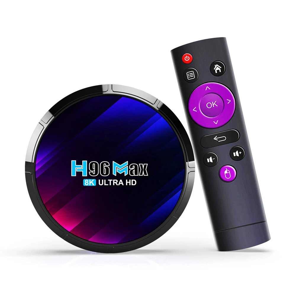 H96MAX Android 13.0 RK3528 Quad Core TV Box 4+64GB Dual WIFI 6 Bluetooth 5.0 Set Top Box 8K H.265 Screen Cast 3000Mps
