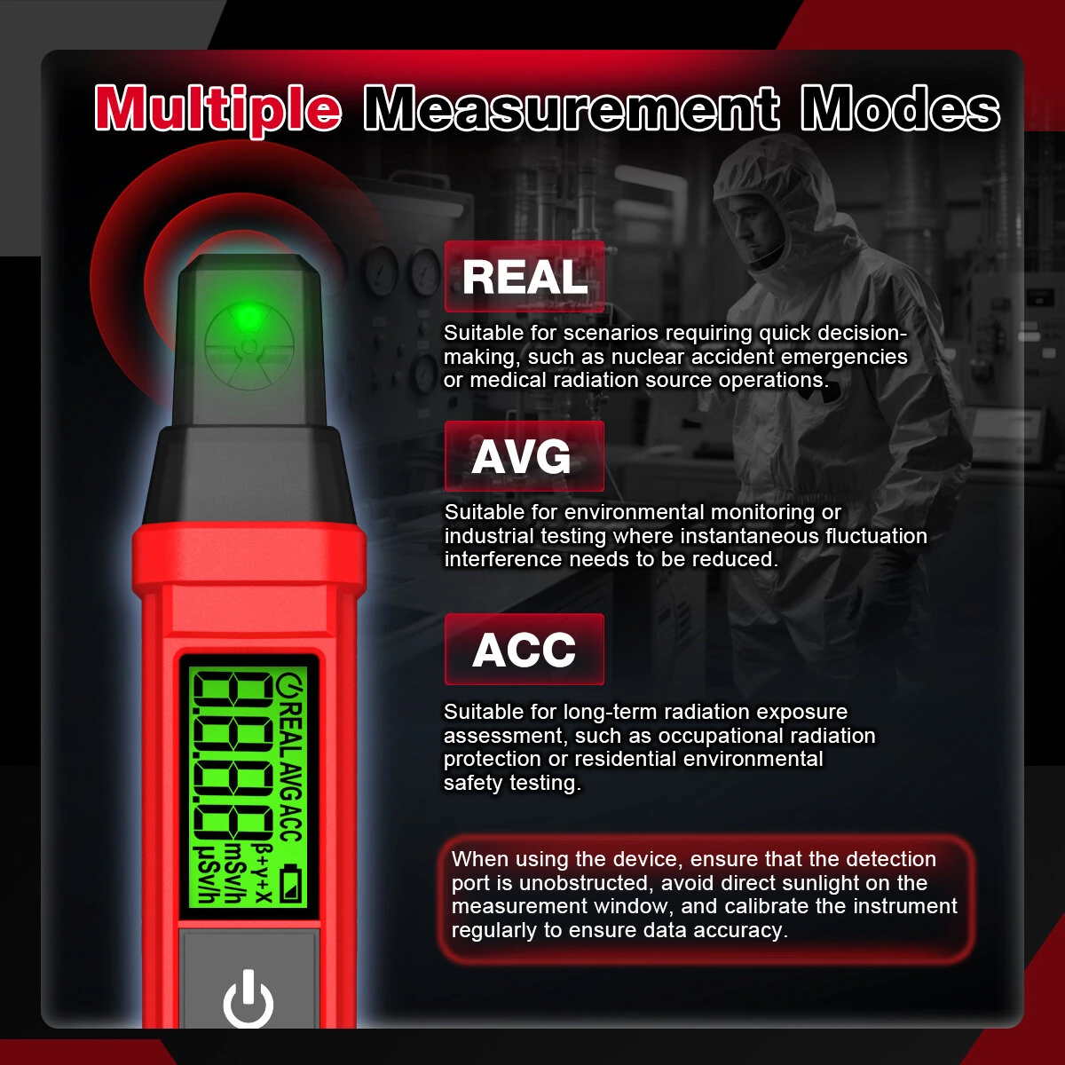 HABOTEST HT81 Radiation Survey Meter GM Counter For Beta Gamma And X-Rays 0.00-50000uSv/h Portable — view 4