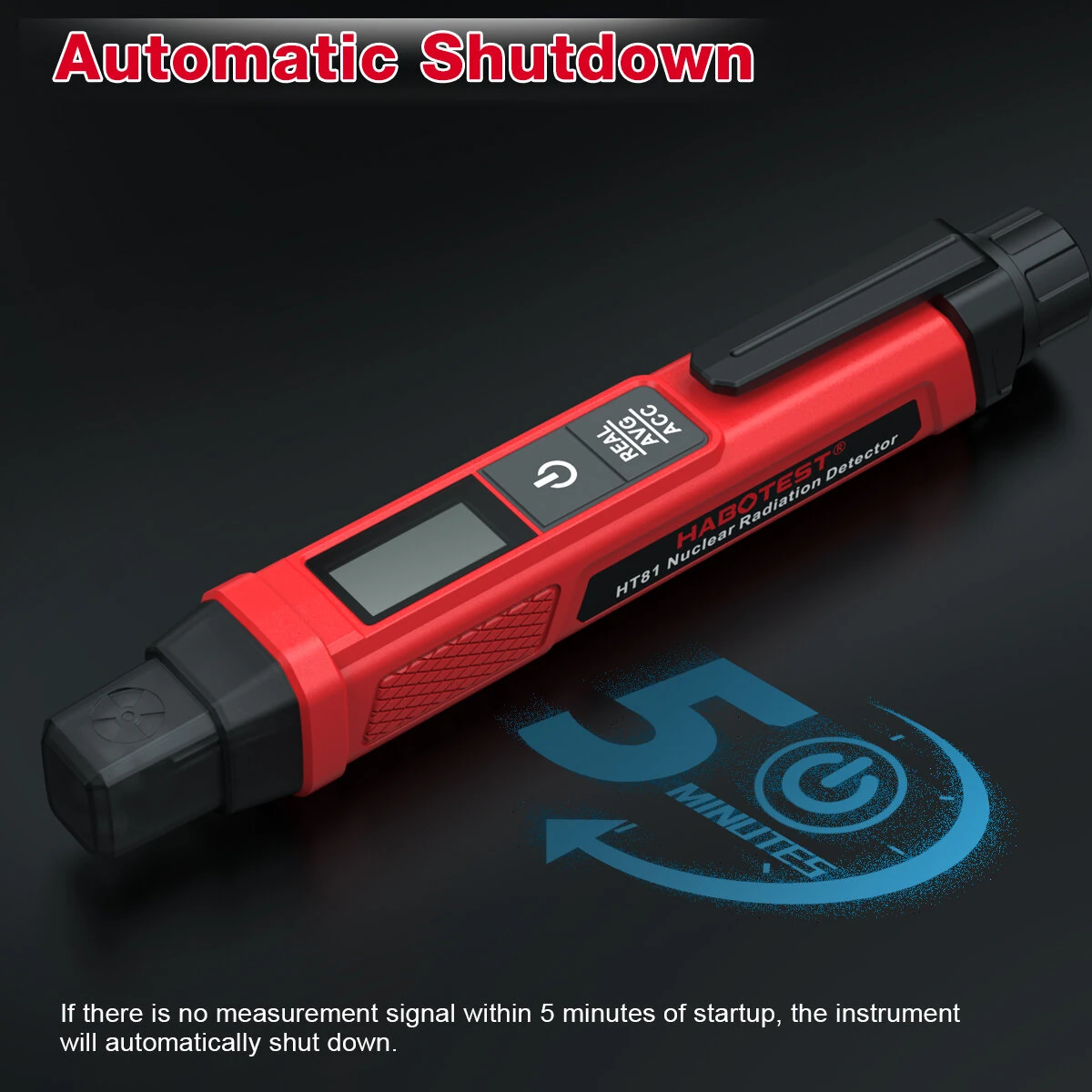 HABOTEST HT81 Radiation Survey Meter GM Counter For Beta Gamma And X-Rays 0.00-50000uSv/h Portable — view 8