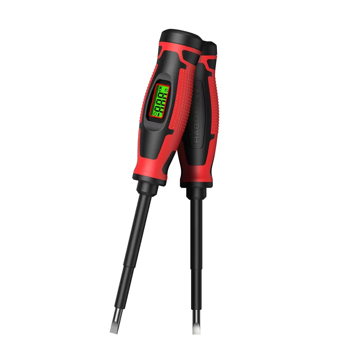 Habotest HT95A SL5 Digital Screwdriver Voltage Tester LCD Backlight AC Voltage 6-390V Flat Head Insulated Handle Automatic Shutoff