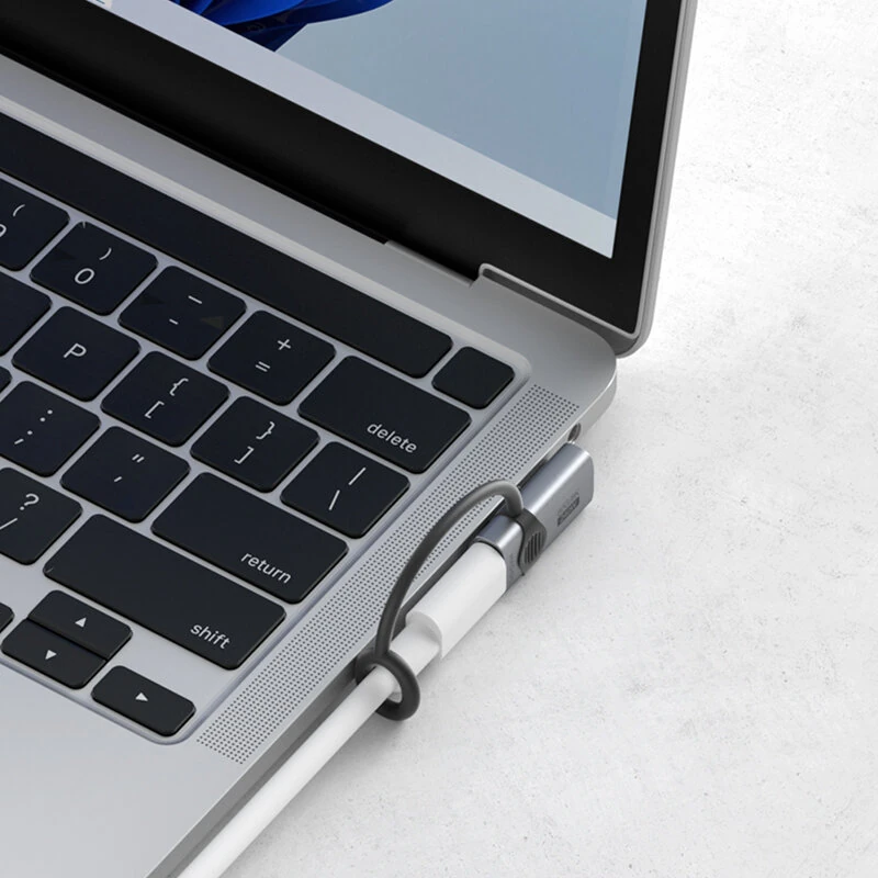 Hagibis 240W USB-C to C Adapter with Lanyard 80Gbps 90 Degree Converter 8K Video USB4 Adapter for MacBook iPhone 16 Pro Tablet — view 8